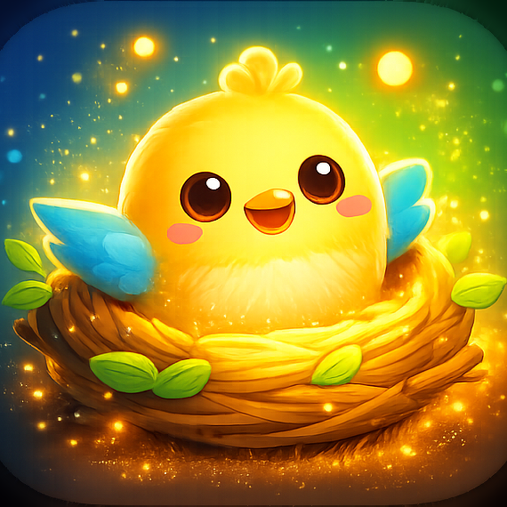 GlowNest chick mascot